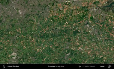 Yediler. Temmuz 2024 'te çekilen Kopernik Nöbetçi karolarından oluşan bir uydu görüntüsü üzerinde Birleşik Krallık' ın idari alanı