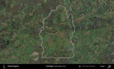 Tandridge. Kasım 2024 'te çekilen Kopernik Nöbetçi karolarından oluşan bir uydu görüntüsü üzerinde Birleşik Krallık' ın idari bölgesinin ana hatlarını belirledik.