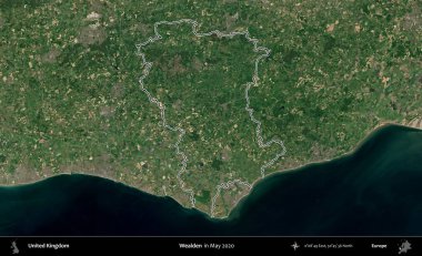 Varlıklı. Mayıs 2020 'de çekilen Copernicus Sentinel karolarından oluşan bir uydu görüntüsü üzerinde Birleşik Krallık' ın idari bölgesini özetledik.