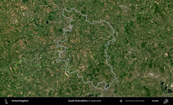 Güney Oxfordshire. Haziran 2020 'de çekilen Kopernik Nöbetçi karolarından oluşan bir uydu görüntüsü üzerinde Birleşik Krallık' ın idari alanının ana hatlarını belirledik.