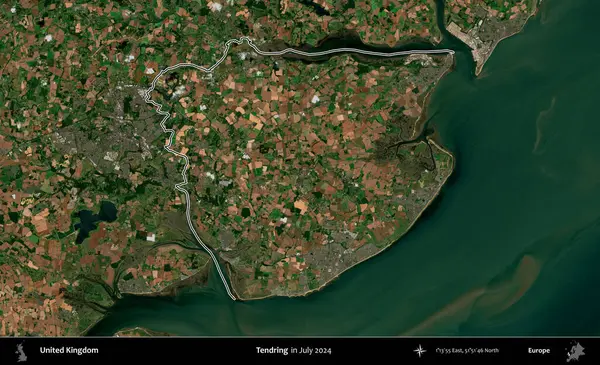 Dallanıp budaklanıyor. Temmuz 2024 'te çekilen Copernicus Sentinel karolarından oluşan bir uydu görüntüsü üzerinde Birleşik Krallık' ın idari bölgesinin ana hatlarını belirledik.