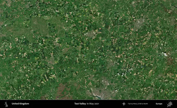 Test vadisi. Mayıs 2021 'de Copernicus Sentinel karolarından oluşan bir uydu görüntüsü üzerinde Birleşik Krallık' ın idari alanı