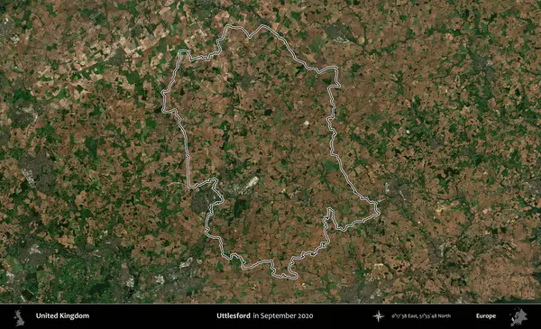 Uttlesford 'da. Eylül 2020 'de çekilen Kopernik Nöbetçi karolarından oluşan bir uydu görüntüsü üzerinde Birleşik Krallık' ın idari bölgesini özetledik.