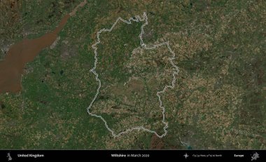 Wiltshire 'da. Mart 2020 'de çekilen Copernicus Sentinel karolarından oluşan bir uydu görüntüsü üzerinde Birleşik Krallık' ın idari bölgesinin ana hatlarını belirledik.