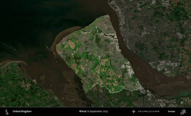 Kablosuz. Birleşik Krallık 'ın idari alanı, Eylül 2023' te çekilen Kopernik Nöbetçi karolarından oluşan koyu renkli bir uydu görüntüsü üzerinde vurgulandı ve özetlendi.
