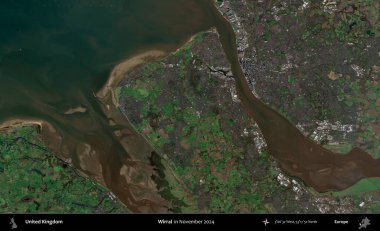 Kablosuz. Kopernik Sentinel 'in Kasım 2024' te çekilmiş uydu görüntüsü üzerinde Birleşik Krallık 'ın idari alanı