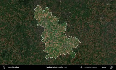 Wychavon. Birleşik Krallık 'ın idari alanı, Eylül 2020' de çekilen Kopernik Nöbetçi karolarından oluşan koyu renkli bir uydu görüntüsü üzerinde vurgulandı ve özetlendi.