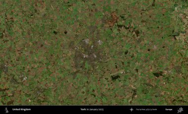 - York. Ocak 2025 'te çekilen Kopernik Nöbetçi karolarından oluşan bir uydu görüntüsü üzerinde Birleşik Krallık' ın idari alanı