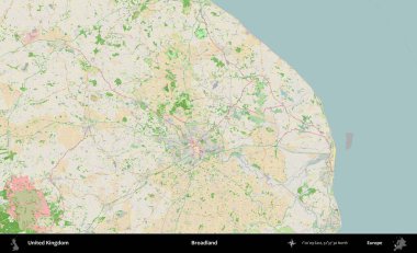 Geniş arazi. Bir OpenStreetMap Fransız stili haritasında Birleşik Krallık 'ın idari alanı