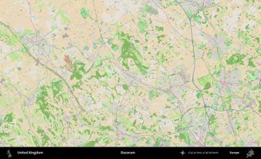 Dacorum. Bir OpenStreetMap Fransız stili haritasında Birleşik Krallık 'ın idari alanı