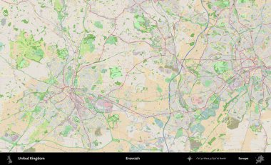 Yıkama. Bir OpenStreetMap Fransız stili haritasında Birleşik Krallık 'ın idari alanı