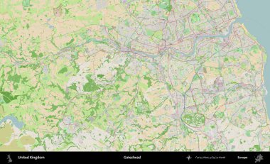 Kapıbaşı. Bir OpenStreetMap Fransız stili haritasında Birleşik Krallık 'ın idari alanı