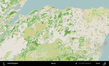 - Moray. Bir OpenStreetMap Fransız stili haritasında Birleşik Krallık 'ın idari alanı
