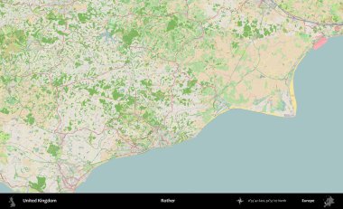 Ender. Bir OpenStreetMap Fransız stili haritasında Birleşik Krallık 'ın idari alanı