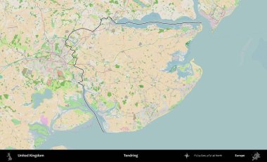 Dallanıp budaklanıyor. Bir OpenStreetMap Fransız tarzı haritada Birleşik Krallık 'ın özetlenmiş idari alanı