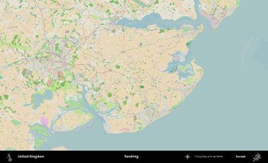 Dallanıp budaklanıyor. Bir OpenStreetMap Fransız stili haritasında Birleşik Krallık 'ın idari alanı