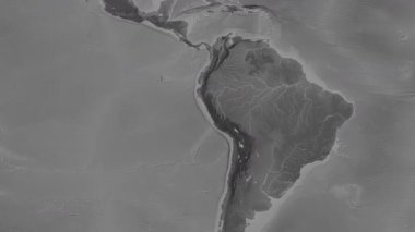 Grau Denizi. Patterson silindirik projeksiyonundaki gri ölçekli yükseklik haritasında konum diyagramı