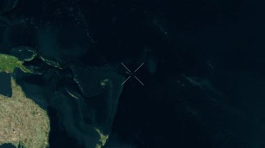 Amerikan Samoası 'nın yakın çekim uydusu. Parıltı. Etiketler.