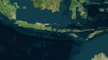 Bali Adası - Endonezya yakın çekim - uydu. Önizleme. Parıltı. Etiketler.