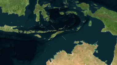 Doğu Timor 'un yakın çekim uydusu. Önizleme. Parıltı. Etiketler.