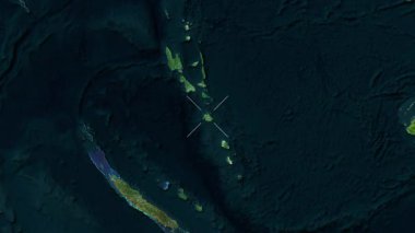 Efate, New Hebrides - Vanuatu yakın çekim - uydu. Önizleme. Parıltı. Etiketler.