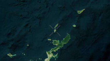 Izena Adası - Japonya yakın çekim - uydu. Önizleme. Parıltı. Etiketler.