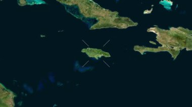 Jamaika yakın çekim uydusu. Parıltı. Etiketler.