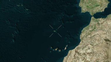 Madeira - Portekiz yakın çekim - uydu. Parıltı. Etiketler.
