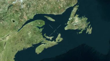 Magdalen Adaları - Kanada yakın-uydu. Parıltı. Etiketler.