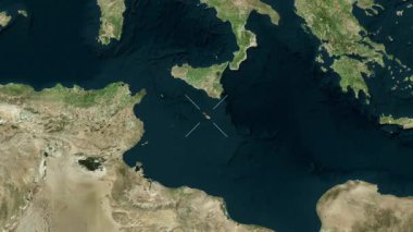 Malta yakın çekim uydusu. Parıltı. Etiketler.