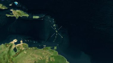 Martinique yakın çekim uydusu. Parıltı. Etiketler.
