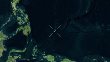 Palau yakın çekim uydusu. Parıltı. Etiketler.