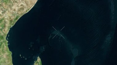 Praslin - Seyşeller - yakın çekim - uydu. Önizleme. Parıltı. Etiketler.