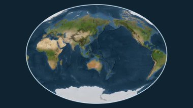 Maoke plakalı, yakın plan. Fahey. Uydu