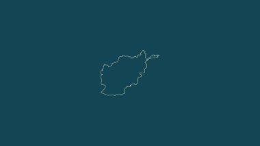 Afganistan haritası - sağlam. Sınır. Uydu.