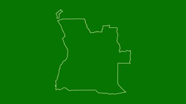 Angola haritası - çizgi film. Sınır. Uydu.