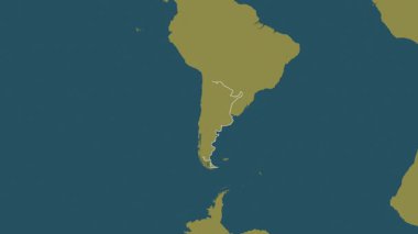 Arjantin haritası - süzül. Sınır. Desen.