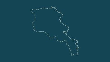 Ermenistan haritası - çizgi film. Sınır. Uydu.