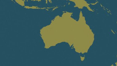 Avustralya haritası - sür. Sınır. Desen.