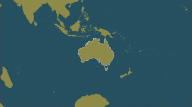 Avustralya haritası - yakınlaştır. Sınır. Desen.