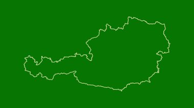 Avusturya haritası - çizgi film. Sınır. Uydu.