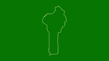 Benin haritası - çizgi film. Sınır. Uydu.
