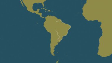 Brezilya haritası - süzül. Sınır. Desen.