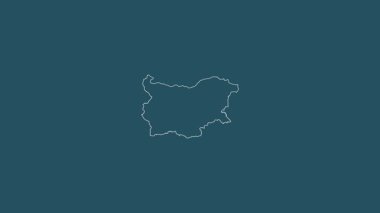 Bulgaristan haritası - sağlam. Sınır. Desen.