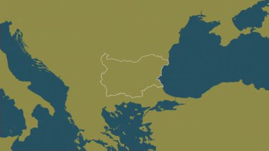 Bulgaristan haritası - yakınlaştır. Sınır. Desen.
