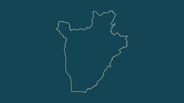 Burundi haritası - çizgi film. Sınır. Uydu.