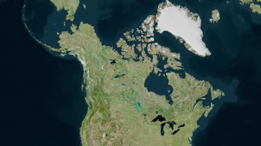 Kanada haritası - sür. Sınır. Uydu.