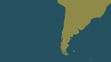 Şili haritası - sür. Sınır. Desen.