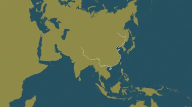 Çin haritası - süzül. Sınır. Desen.