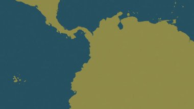 Kolombiya haritası - sür. Sınır. Desen.